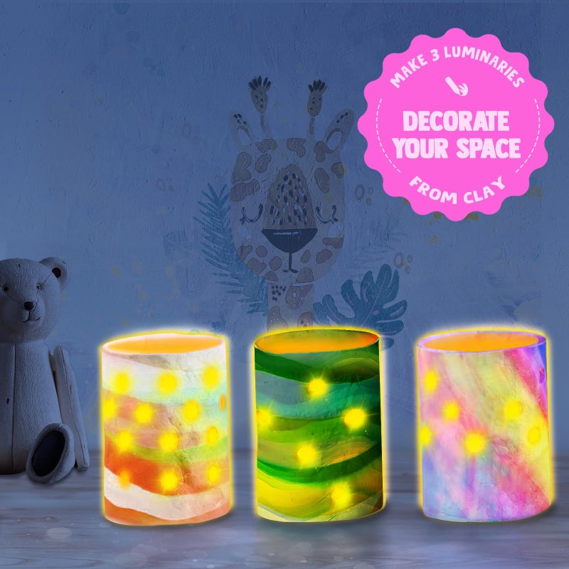 Goody King Make Your Own Clay Luminaries - Light-up DIY Clay Lanterns Making Kit Activity for Boys Girls and Teens Age 8 9 10 11 12 Year Old and up  Arts and Crafts Clay Lantern Toys for Kids Ages 8-12 - Image 5